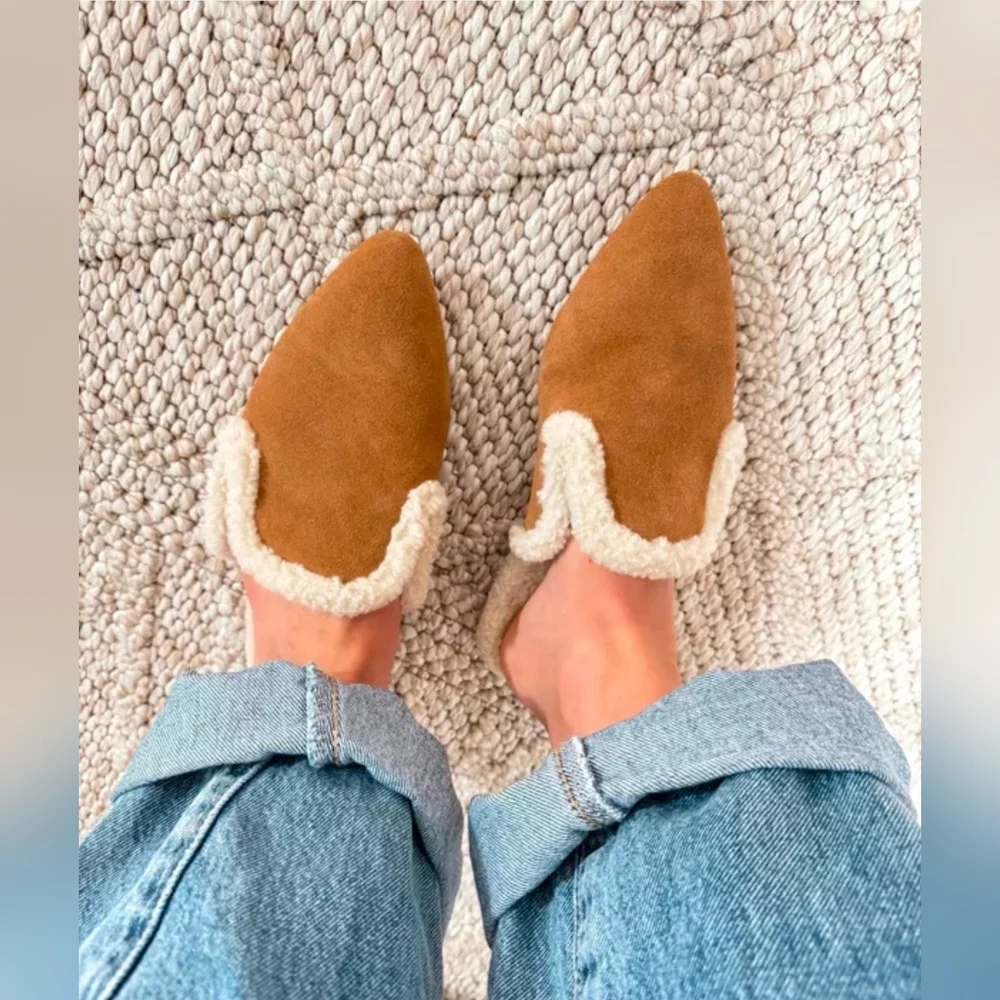 Splendid Liza Sherpa Mule in Caramel Msrp $109 - Picture 2 of 9